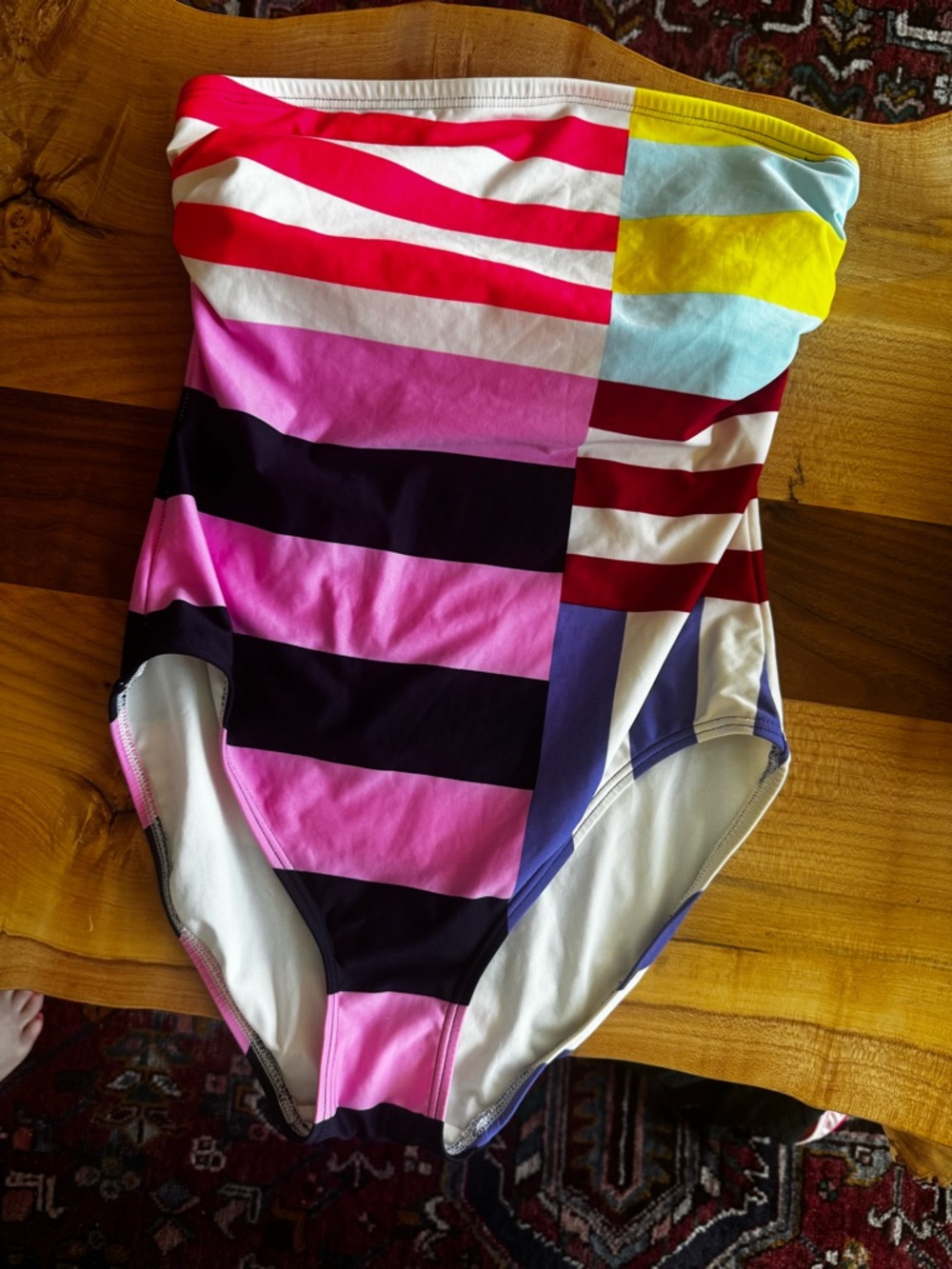 Women’s One-Piece Swimsuit in Multicolor Stripe